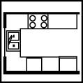 U-Shaped Kitchen Floorplan